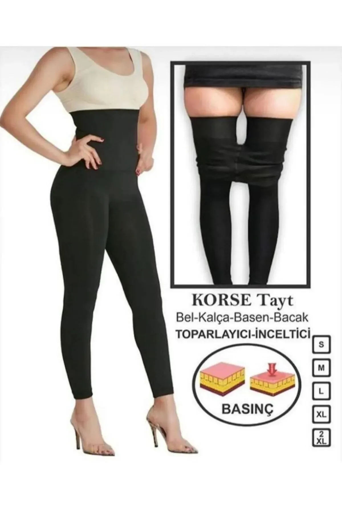 2 BEDEN TOPARLAYAN BEL VE BASEN İNCELTEN KORSE TAYT SEAMLESS 2100