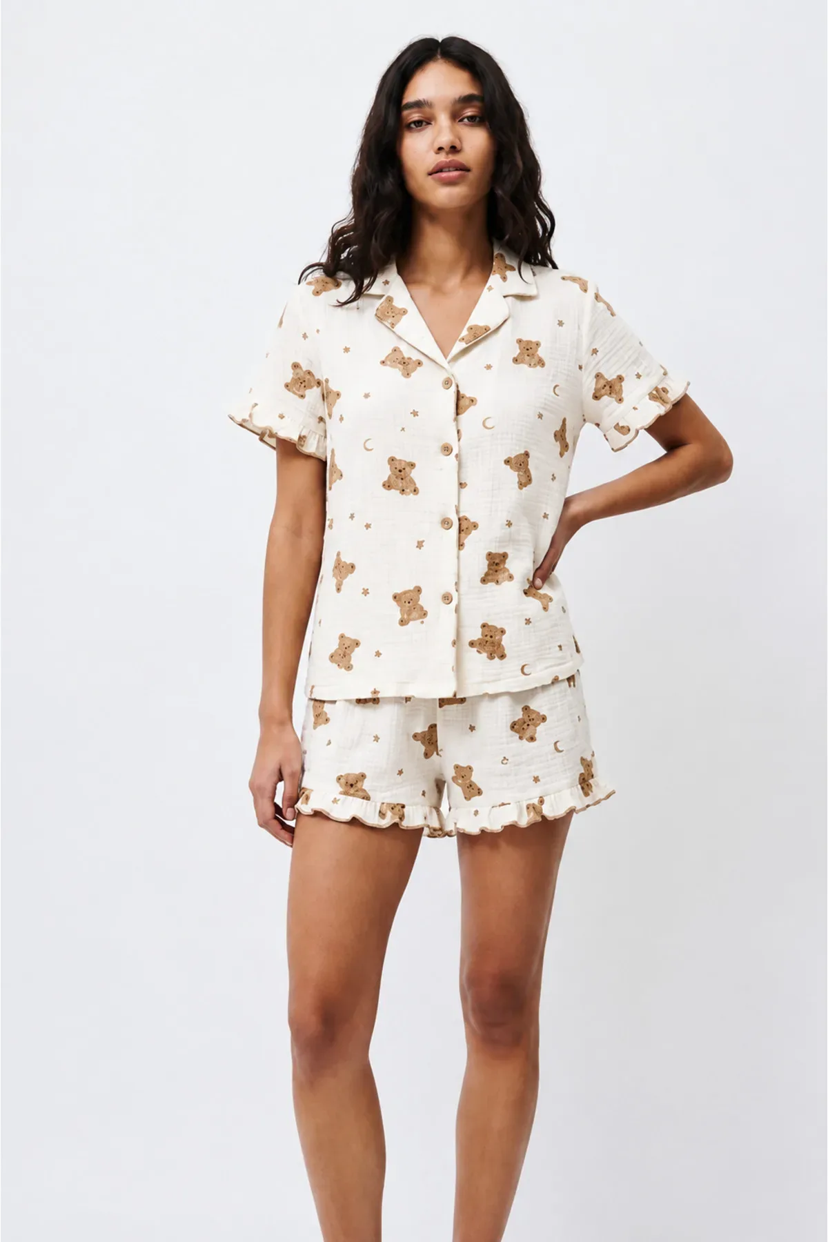 Kadın Desenli Trend Pijama Takımı