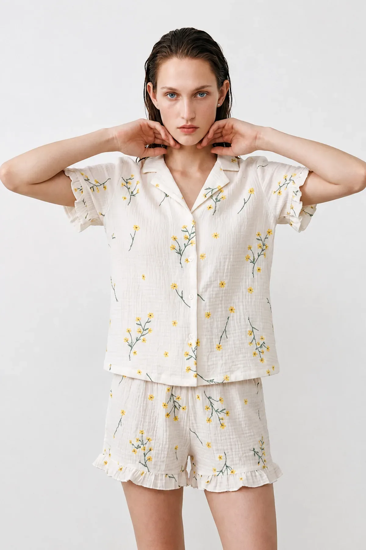 Kadın Relaxed Lastikli Pijama Takımı